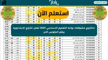 «نتائج مشوقة» بوابة التعليم الأساسي 2025 تعلن نتائج الابتدائية برقم الجلوس الآن